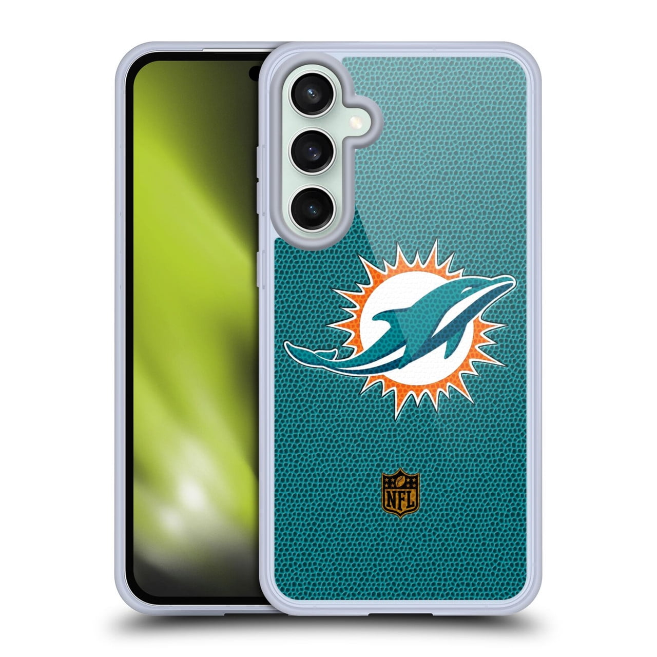 Head Case Designs NFL Miami Dolphins Logo Football Soft Gel Case for Samsung Galaxy S23 FE 5G