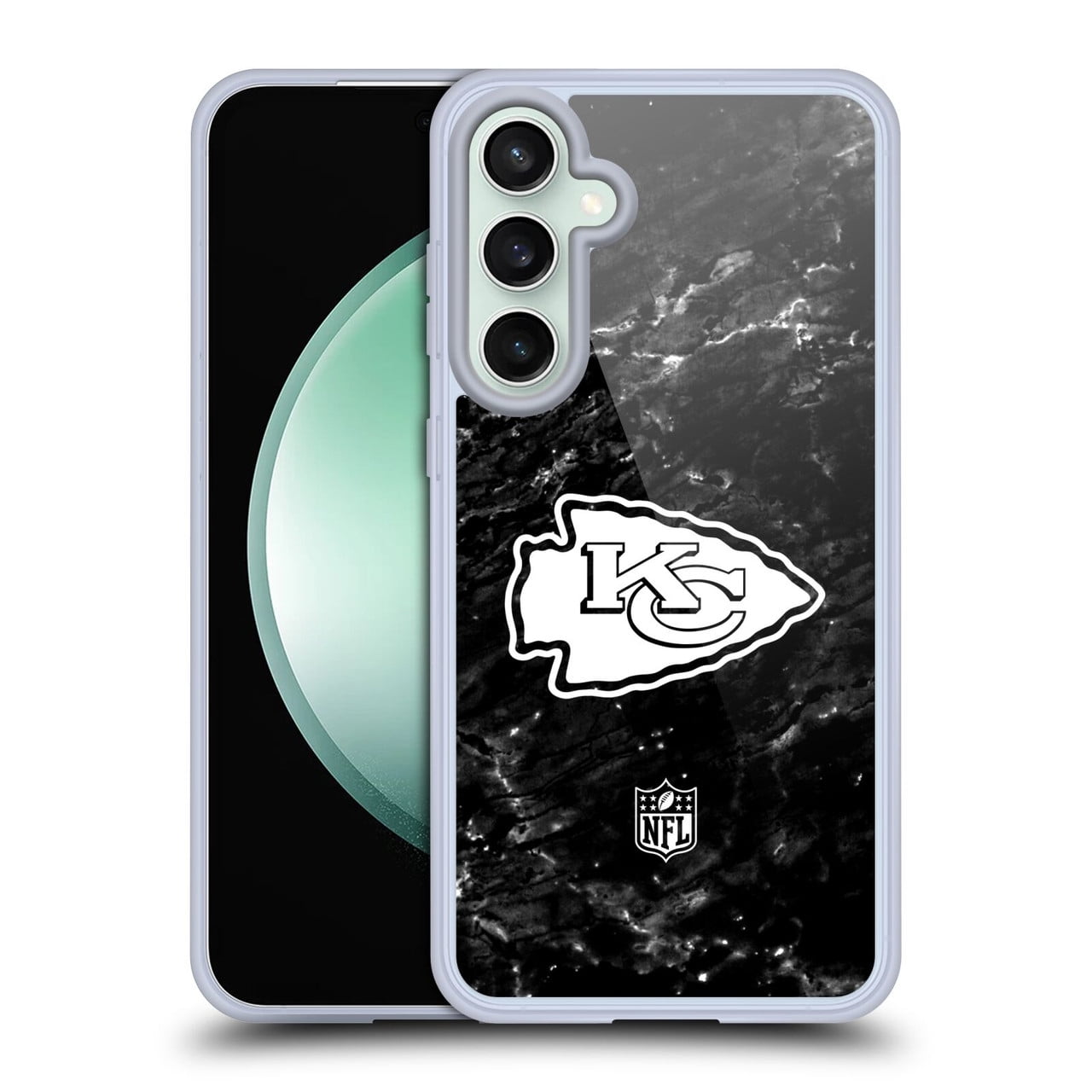 Head Case Designs NFL Kansas City Chiefs Artwork Marble Soft Gel Case for Samsung Galaxy S23 FE 5G