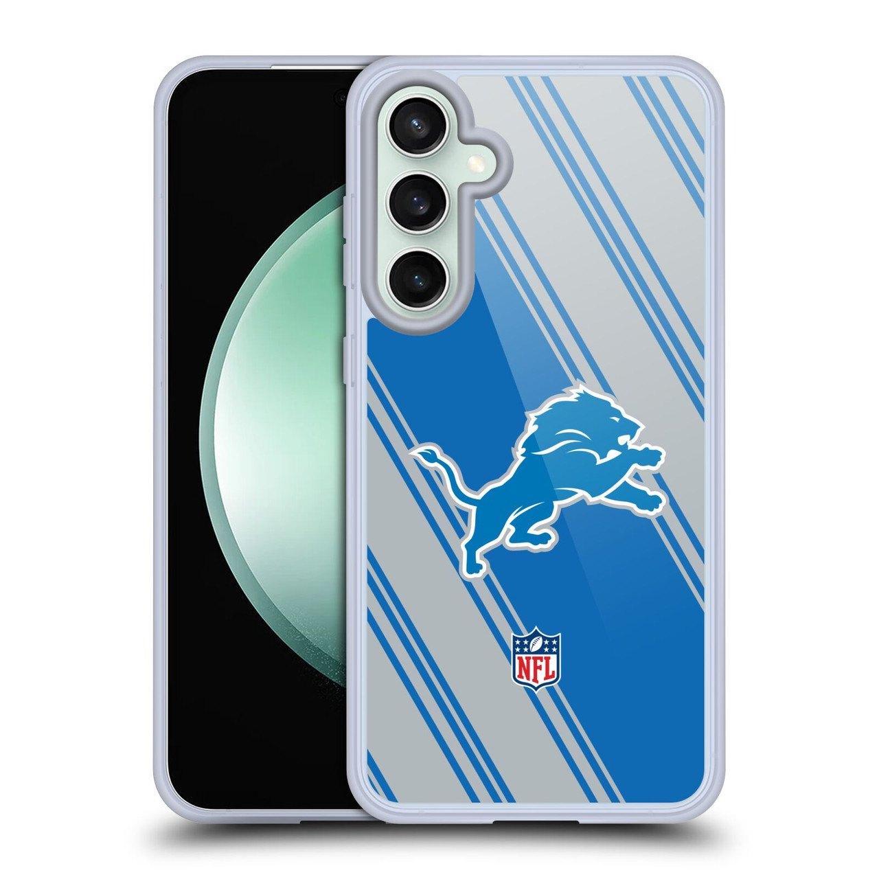 Head Case Designs NFL Detroit Lions Artwork Stripes Soft Gel Case for Samsung Galaxy S23 FE 5G
