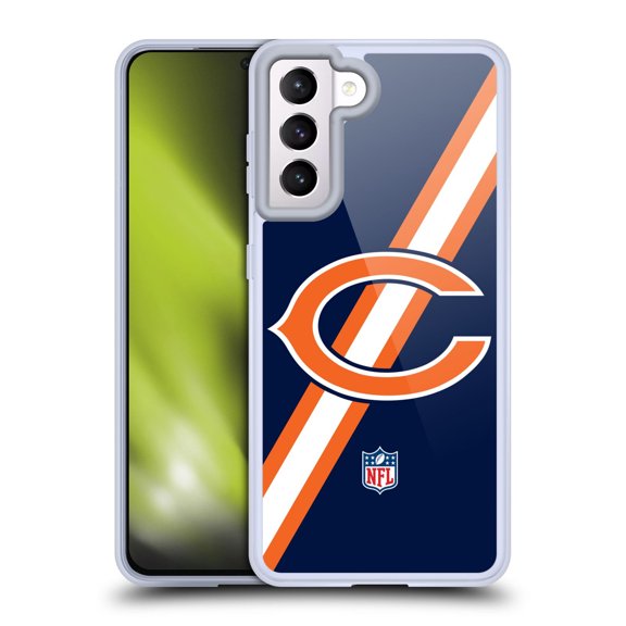 Head Case Designs NFL Chicago Bears Logo Stripes Soft Gel Case for Samsung Galaxy S21 5G