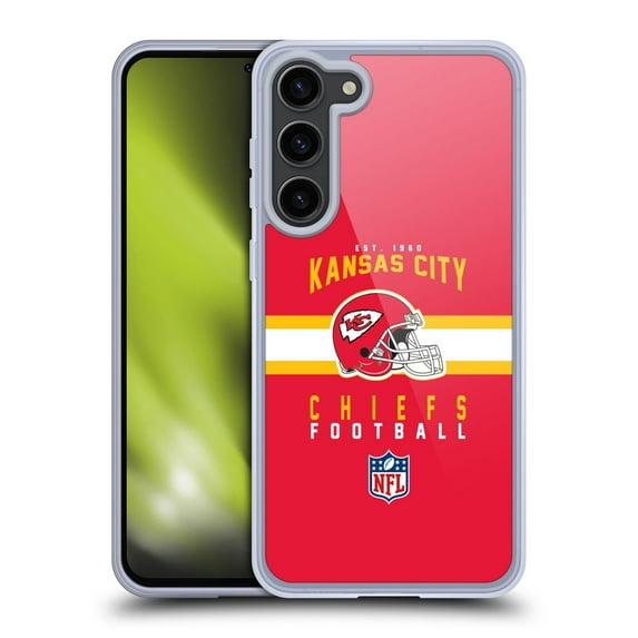 Head Case Designs NFL Kansas City Chiefs Graphics Helmet Typography Soft Gel Case for Samsung Galaxy S23+ 5G