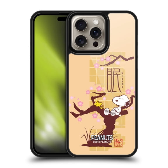 Head Case Designs Peanuts Oriental Snoopy Sleepy Gel Armour Case For Apple iPhone 16 Pro Max