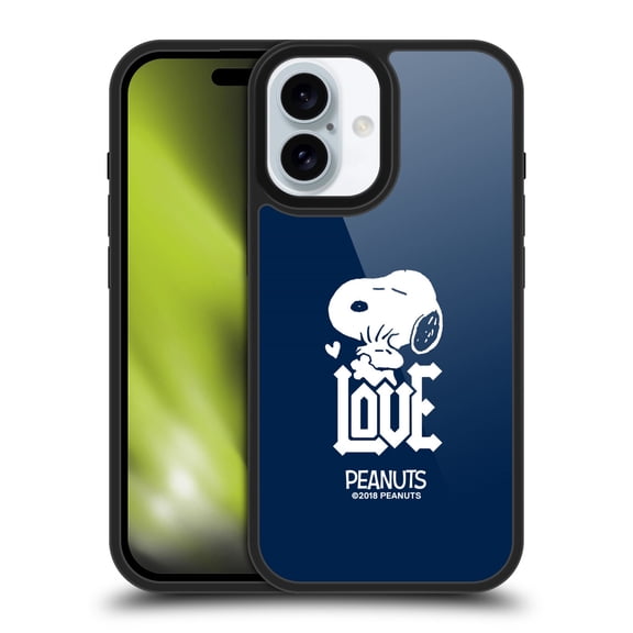 Head Case Designs Peanuts Rock Tees Snoopy Woodstock Love Gel Armour Case For Apple iPhone 16