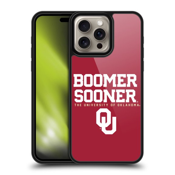 Head Case Designs University of Oklahoma OU The University of Oklahoma Boomer Sooner Gel Armour Case For Apple iPhone 16 Pro Max