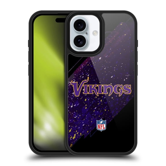 Head Case Designs NFL Minnesota Vikings Logo Blur Gel Armour Case For Apple iPhone 16