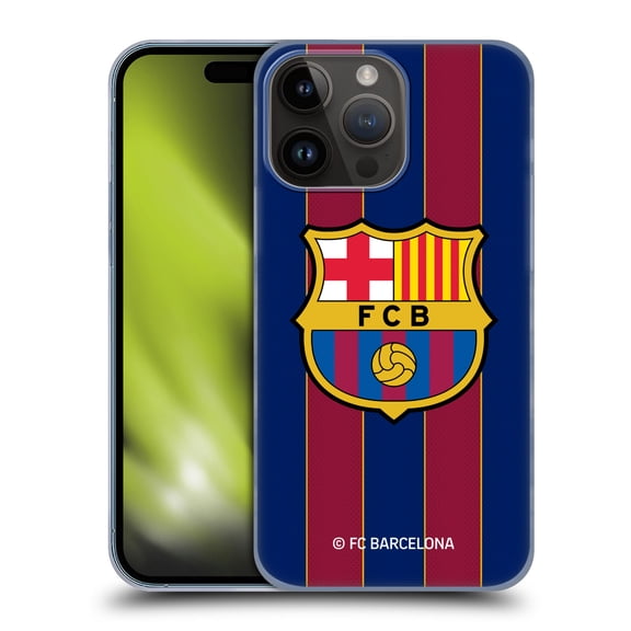 Head Case Designs Officially Licensed FC Barcelona 2020/21 Crest Kit Home Hard Back Case Compatible with Apple iPhone 15 Pro Max