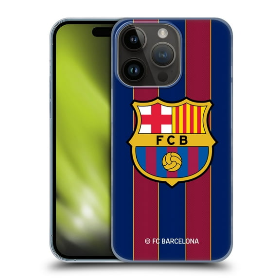 Head Case Designs Officially Licensed FC Barcelona 2020/21 Crest Kit Home Hard Back Case Compatible with Apple iPhone 15 Pro