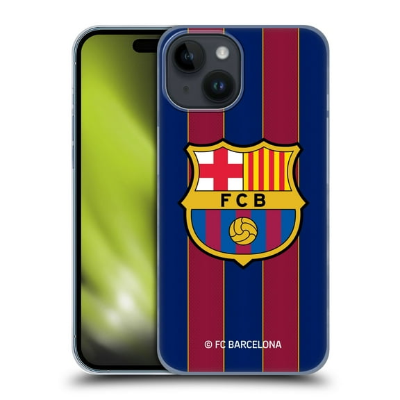 Head Case Designs Officially Licensed FC Barcelona 2020/21 Crest Kit Home Hard Back Case Compatible with Apple iPhone 15