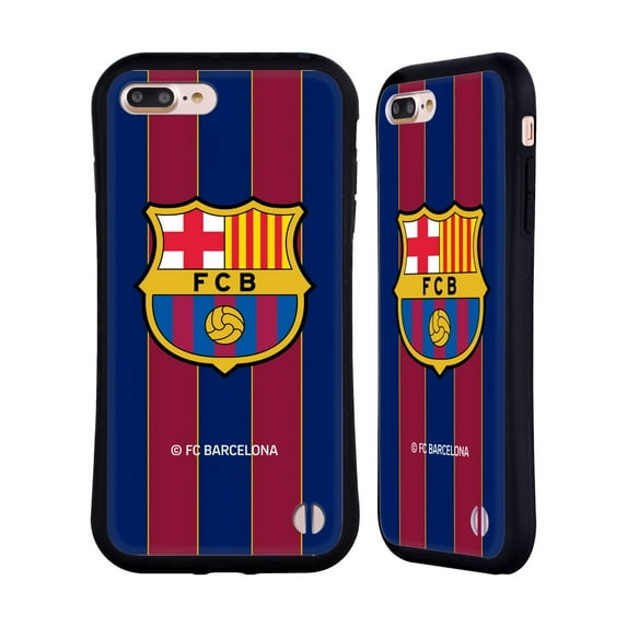 Head Case Designs Officially Licensed FC Barcelona 2020/21 Crest Kit Home Hybrid Case Compatible with Apple iPhone 7 Plus / iPhone 8 Plus