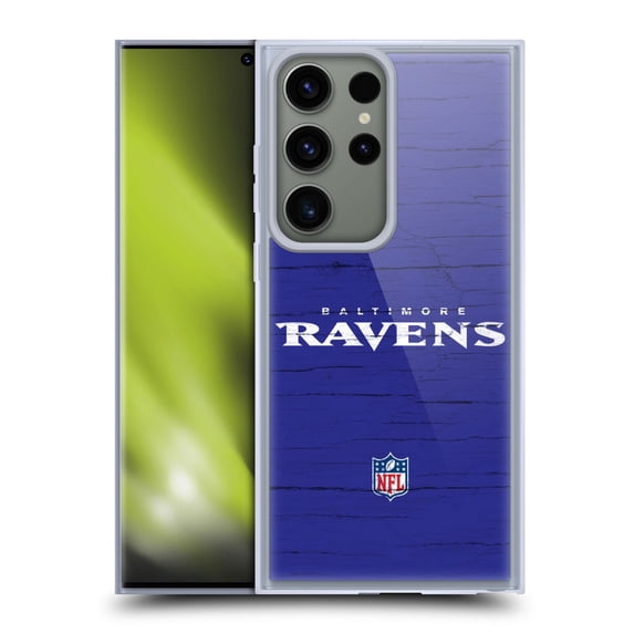 Head Case Designs NFL Baltimore Ravens Logo Distressed Look Soft Gel Case for Samsung Galaxy S23 Ultra 5G