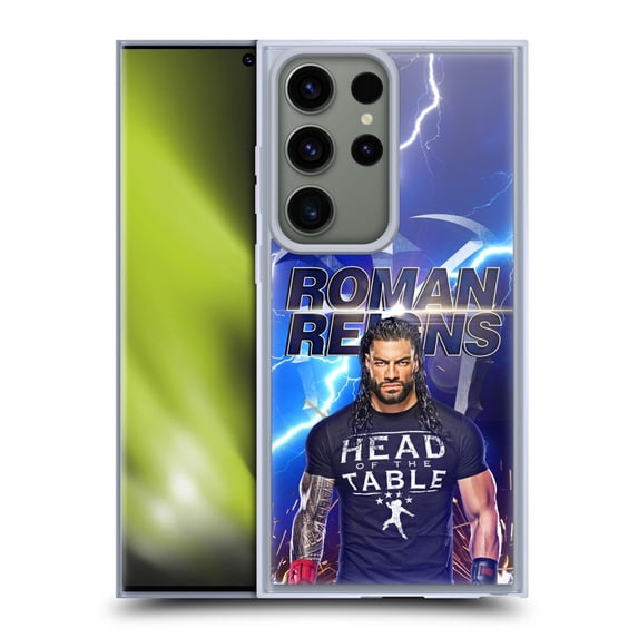Head Case Designs WWE Roman Reigns Lightning Soft Gel Case for Samsung Galaxy S23 Ultra 5G