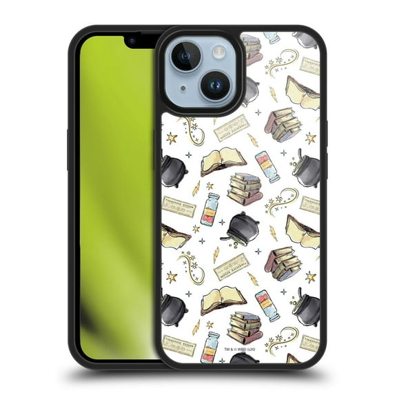 Head Case Designs Harry Potter Deathly Hallows XIII Hogwarts Pattern Gel Armour Case For Apple iPhone 14