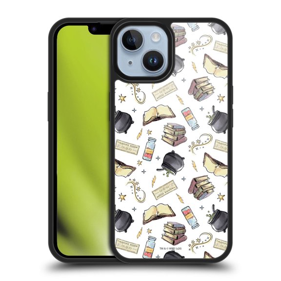 Head Case Designs Harry Potter Deathly Hallows XIII Hogwarts Pattern Gel Armour Case For Apple iPhone 14