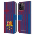 thumbnail image 1 of Head Case Designs Officially Licensed FC Barcelona 2021/22 CREST KIT Home Leather Book Wallet Case Cover Compatible with Apple iPhone 15 Pro Max, 1 of 6