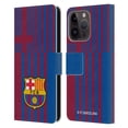 thumbnail image 1 of Head Case Designs Officially Licensed FC Barcelona 2021/22 CREST KIT Home Leather Book Wallet Case Cover Compatible with Apple iPhone 15 Pro, 1 of 6