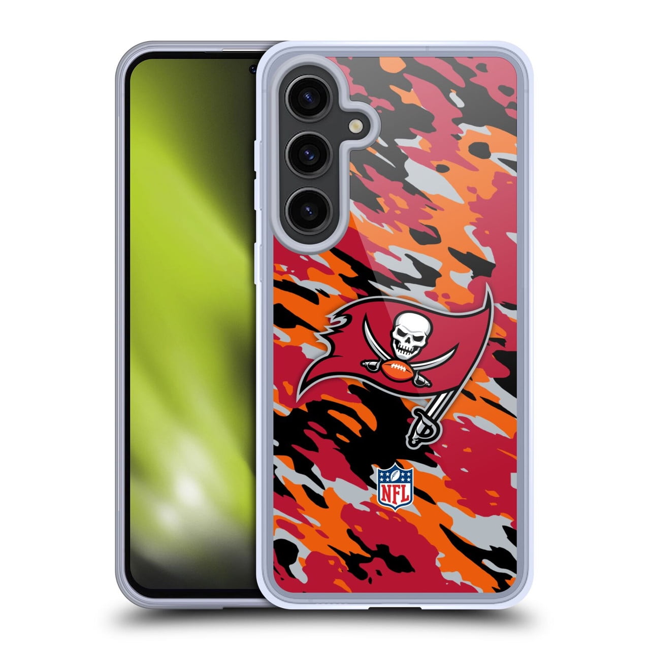 Head Case Designs NFL Tampa Bay Buccaneers Logo Camou Soft Gel Case for Samsung Galaxy S24+ 5G