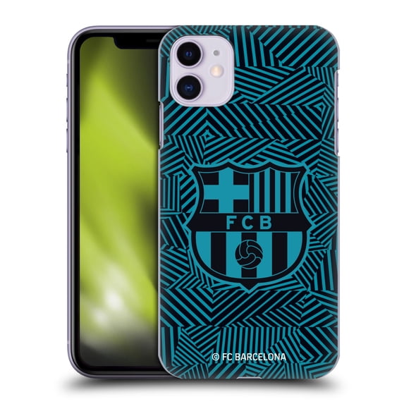 Head Case Designs Officially Licensed FC Barcelona Crest Black Hard Back Case Compatible with Apple iPhone 11