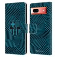 thumbnail image 1 of Head Case Designs Officially Licensed FC Barcelona Crest Black Leather Book Wallet Case Cover Compatible with Google Pixel 7a, 1 of 6