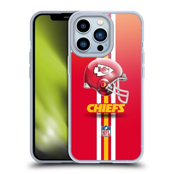 Head Case Designs NFL Kansas City Chiefs Logo Helmet Soft Gel Case for Apple iPhone 13 Pro