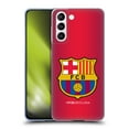 thumbnail image 1 of Head Case Designs Officially Licensed FC Barcelona Crest Halftone Soft Gel Case Compatible with Samsung Galaxy S21 5G, 1 of 7