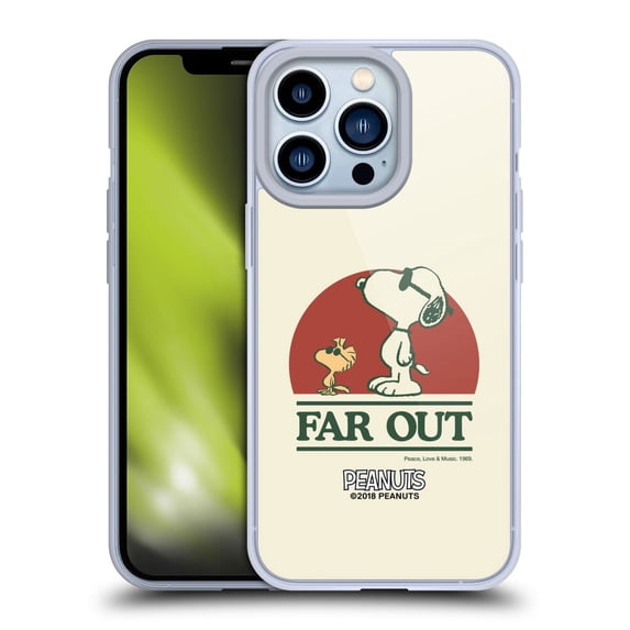 Head Case Designs Peanuts Woodstock 50th Snoopy Woodstock Far Out Soft Gel Case for Apple iPhone 13 Pro