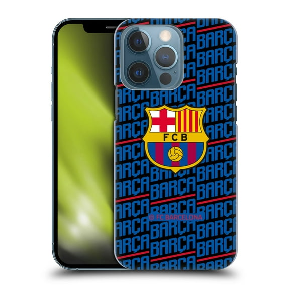 Head Case Designs Officially Licensed FC Barcelona Crest Patterns Barca Hard Back Case Compatible with Apple iPhone 13 Pro
