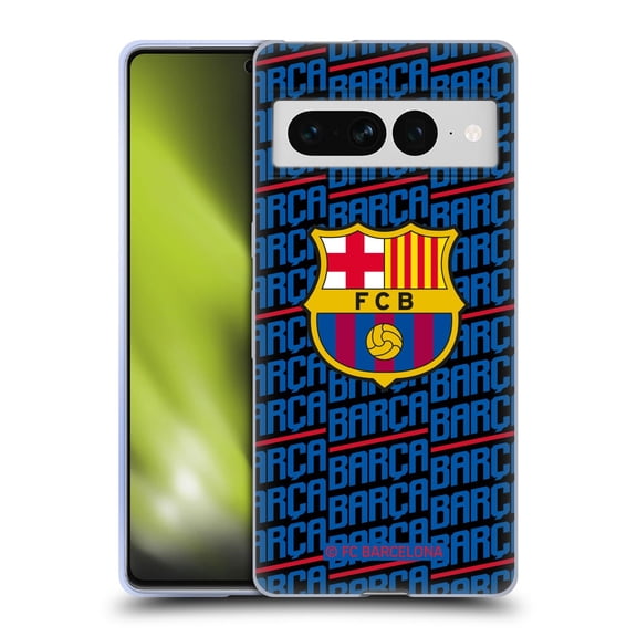 Head Case Designs Officially Licensed FC Barcelona Crest Patterns Barca Soft Gel Case Compatible with Google Pixel 7 Pro