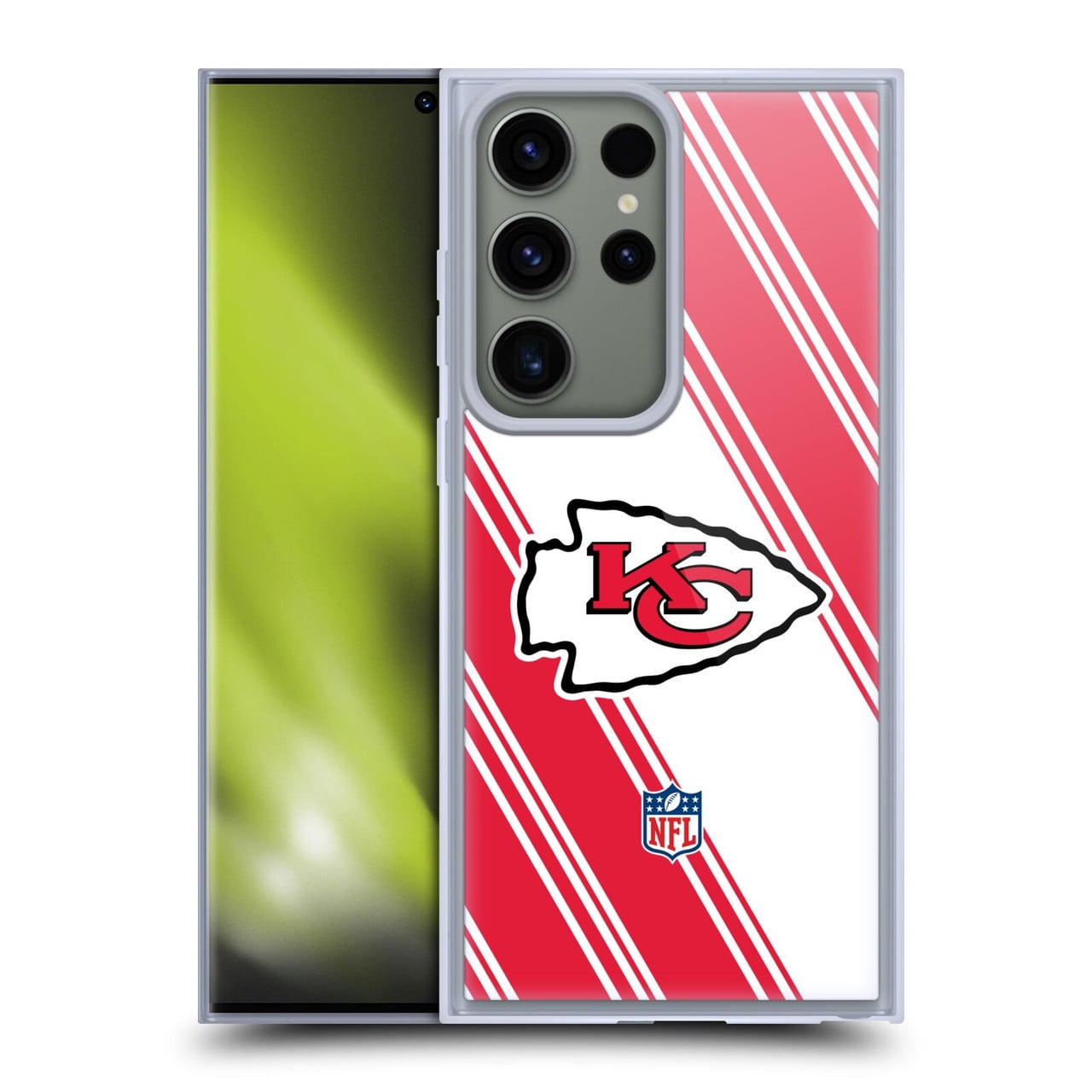 Head Case Designs NFL Kansas City Chiefs Artwork Stripes Soft Gel Case for Samsung Galaxy S23 Ultra 5G