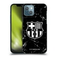 thumbnail image 1 of Head Case Designs Officially Licensed FC Barcelona Crest Patterns Black Marble Hard Back Case Compatible with Apple iPhone 13, 1 of 7