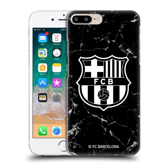 Head Case Designs Officially Licensed FC Barcelona Crest Patterns Black Marble Hard Back Case Compatible with Apple iPhone 7 Plus / iPhone 8 Plus