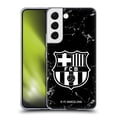 thumbnail image 1 of Head Case Designs Officially Licensed FC Barcelona Crest Patterns Black Marble Soft Gel Case Compatible with Samsung Galaxy S22 5G, 1 of 7