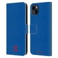 thumbnail image 1 of Head Case Designs Officially Licensed FC Barcelona Crest Patterns Blue Leather Book Wallet Case Cover Compatible with Apple iPhone 15 Plus, 1 of 6