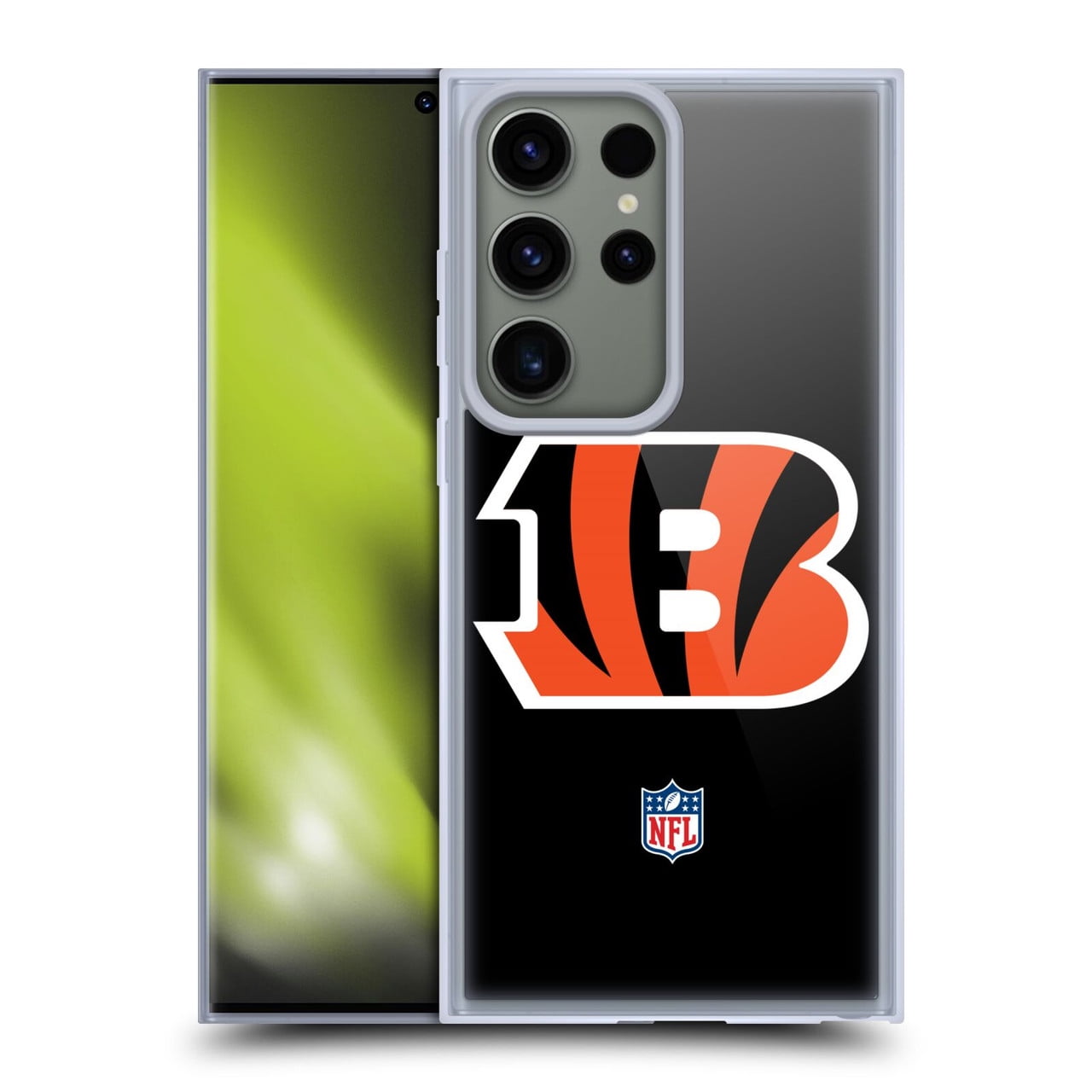 Head Case Designs NFL Cincinnati Bengals Logo Plain Soft Gel Case for Samsung Galaxy S23 Ultra 5G