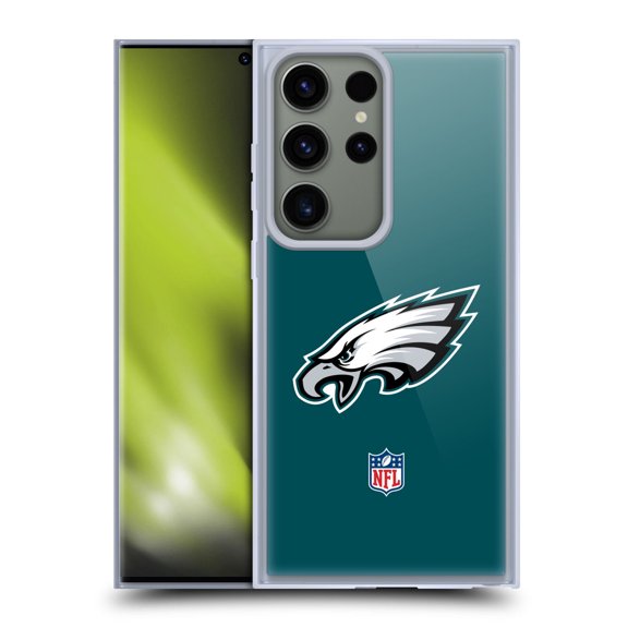 Head Case Designs NFL Philadelphia Eagles Logo Plain Soft Gel Case for Samsung Galaxy S23 Ultra 5G