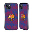 thumbnail image 1 of Head Case Designs Officially Licensed FC Barcelona Crest Patterns Glitch Hybrid Case Compatible with Apple iPhone 15 Plus, 1 of 7
