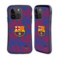 thumbnail image 1 of Head Case Designs Officially Licensed FC Barcelona Crest Patterns Glitch Hybrid Case Compatible with Apple iPhone 15 Pro, 1 of 7