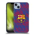 thumbnail image 1 of Head Case Designs Officially Licensed FC Barcelona Crest Patterns Glitch Soft Gel Case Compatible with Apple iPhone 14 Plus, 1 of 7