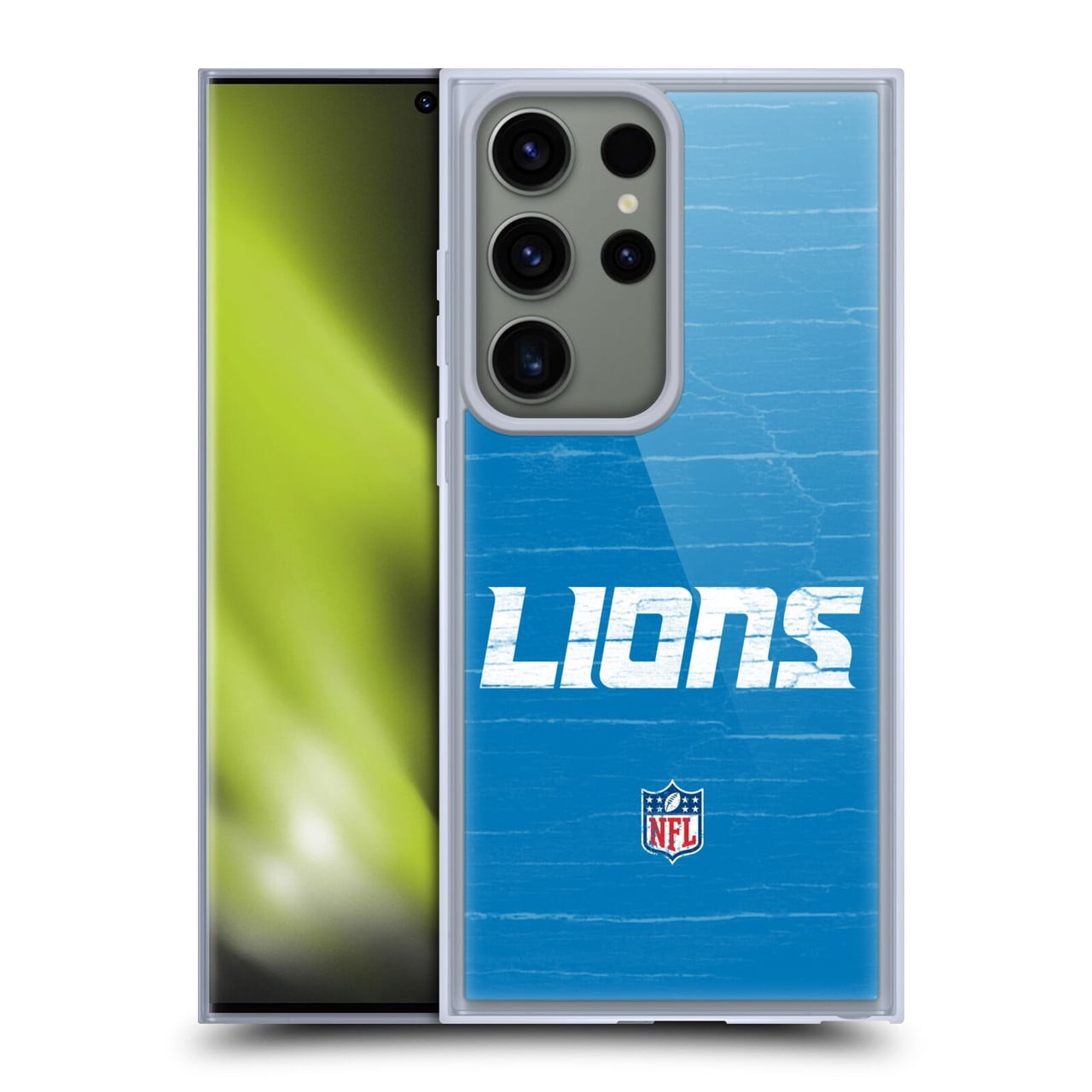 Head Case Designs NFL Detroit Lions Logo Distressed Look Soft Gel Case for Samsung Galaxy S23 Ultra 5G