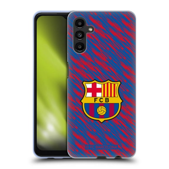 Head Case Designs Officially Licensed FC Barcelona Crest Patterns Glitch Soft Gel Case Compatible with Samsung Galaxy A13 5G (2021)