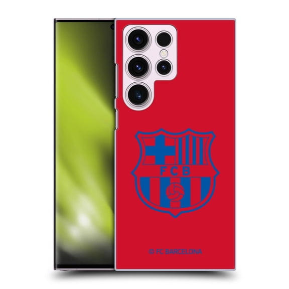 Head Case Designs Officially Licensed FC Barcelona Crest Patterns Red Hard Back Case Compatible with Samsung Galaxy S23 Ultra 5G