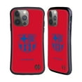 thumbnail image 1 of Head Case Designs Officially Licensed FC Barcelona Crest Patterns Red Hybrid Case Compatible with Apple iPhone 14 Pro, 1 of 7