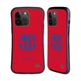 thumbnail image 1 of Head Case Designs Officially Licensed FC Barcelona Crest Patterns Red Hybrid Case Compatible with Apple iPhone 15 Pro Max, 1 of 7