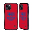 thumbnail image 1 of Head Case Designs Officially Licensed FC Barcelona Crest Patterns Red Hybrid Case Compatible with Apple iPhone 15, 1 of 7