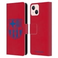 thumbnail image 1 of Head Case Designs Officially Licensed FC Barcelona Crest Patterns Red Leather Book Wallet Case Cover Compatible with Apple iPhone 13, 1 of 6