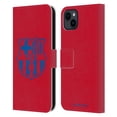 thumbnail image 1 of Head Case Designs Officially Licensed FC Barcelona Crest Patterns Red Leather Book Wallet Case Cover Compatible with Apple iPhone 15 Plus, 1 of 6
