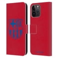 thumbnail image 1 of Head Case Designs Officially Licensed FC Barcelona Crest Patterns Red Leather Book Wallet Case Cover Compatible with Apple iPhone 15 Pro Max, 1 of 6