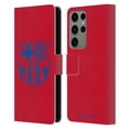 thumbnail image 1 of Head Case Designs Officially Licensed FC Barcelona Crest Patterns Red Leather Book Wallet Case Cover Compatible with Samsung Galaxy S23 Ultra 5G, 1 of 6