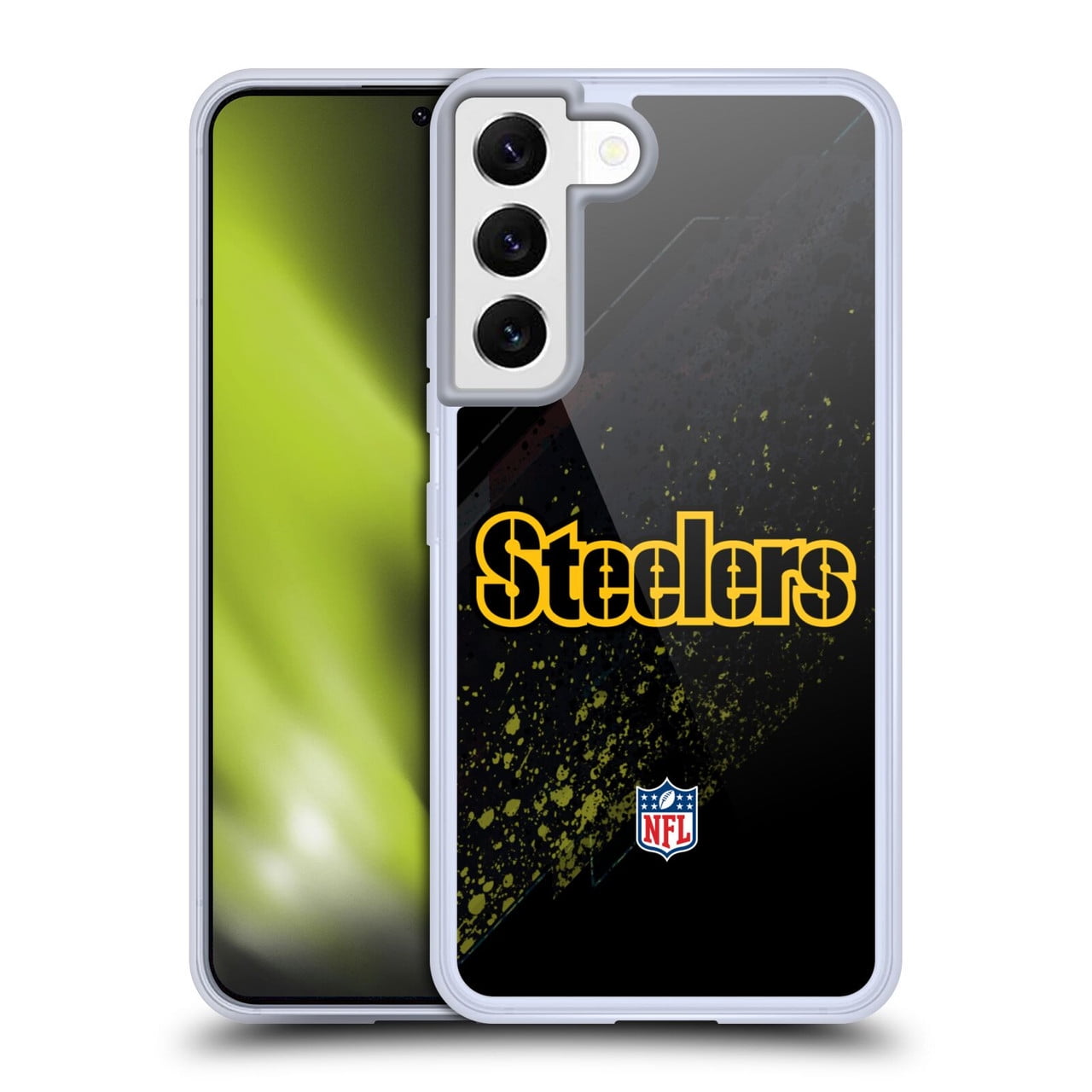Head Case Designs NFL Pittsburgh Steelers Logo Blur Soft Gel Case for Samsung Galaxy S22 5G
