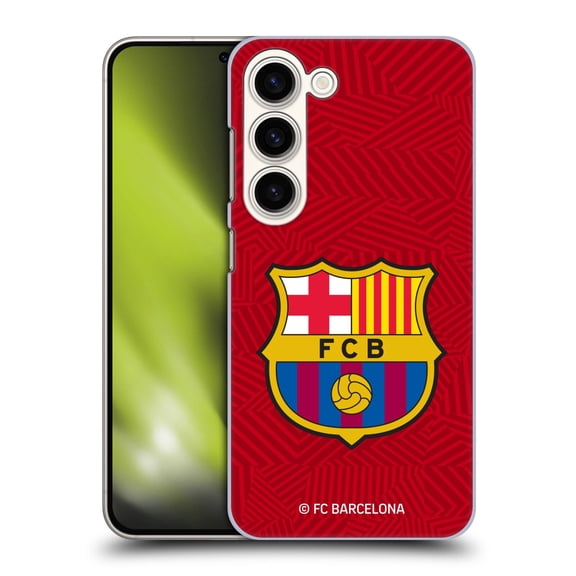 Head Case Designs Officially Licensed FC Barcelona Crest Red Hard Back Case Compatible with Samsung Galaxy S23 5G