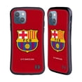 thumbnail image 1 of Head Case Designs Officially Licensed FC Barcelona Crest Red Hybrid Case Compatible with Apple iPhone 13, 1 of 7